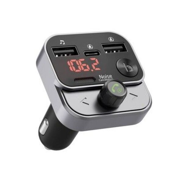 Just Wireless -  Bluetooth FM Transmitter with USB-C  Black - Picture 3 of 4